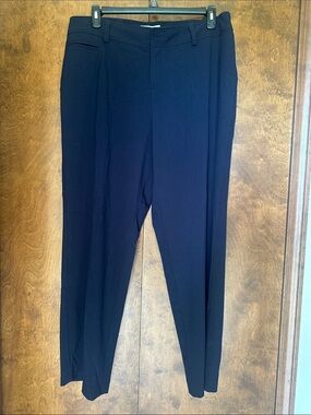 CJ Banks Navy Straight-Leg Lightweight Trouser Pants